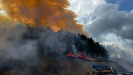 Bolu Mengen’de Orman Yangını: Kara Yolu Ulaşıma Kapandı