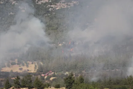 Denizli’de Orman Yangını! Havadan ve Karadan Müdahale Sürüyor